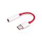ONEPLUS audió adapter kábel (3.5mm jack aljzat - Type-C), piros (57983104916)